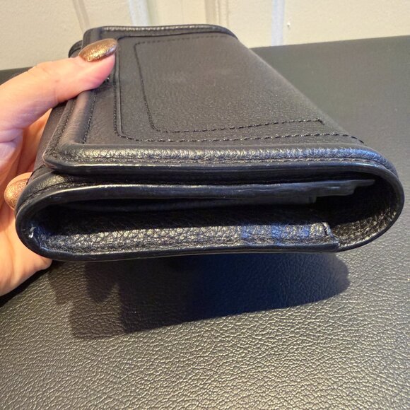CHLOE Paraty Continental Wallet Women’s Long Wallet Black Leather - Picture 4 of 11
